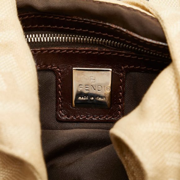Fendi Zucca Handbag 26686 Beige Canvas Leather Ladies FENDI - Picture 10 of 12